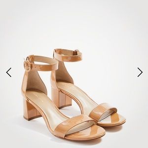 NIB Ann Taylor Patent Block Heel Sandals